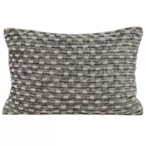 Image of Riva Home Souk Beaded Rectangular Cushion Cover (35 x 50cm) (Grey)