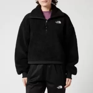 Image of The North Face Womens Platte Sherpa 1/4 Zip - Black - XS