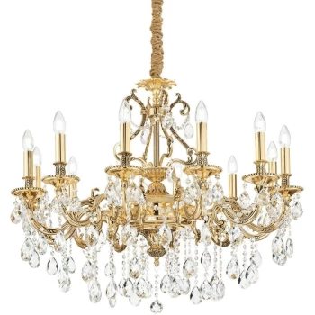 Image of Ideal Lux Lighting - Ideal Lux Gioconda - 12 Light Pendant Light Gold