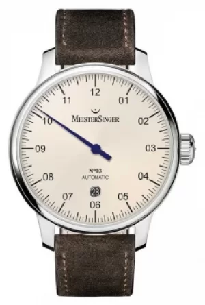 Image of MeisterSinger Mens Classic No. 3 Automatic 40mm Ivory DM903 Watch