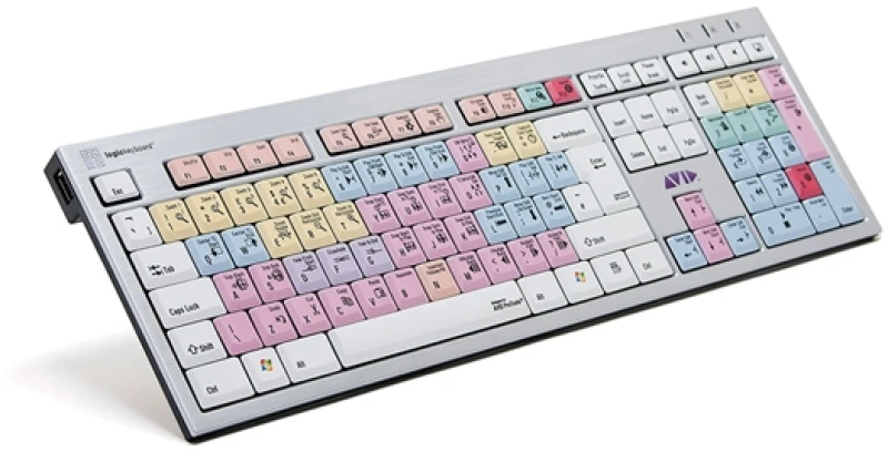 Image of Logickeyboard Logickeyboard Avid Pro Tools keyboard Office USB QWERTY UK English Multicolour LKB-PT-AJPU-UK
