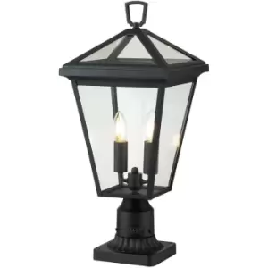 Image of Quintiesse Hinkley Alford Place Outdoor Pedestal Light Museum Black, IP44