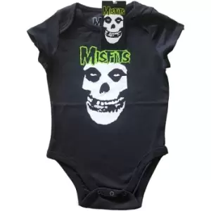 Image of Misfits - Skull & Logo Kids 24 Months Baby Grow - Black