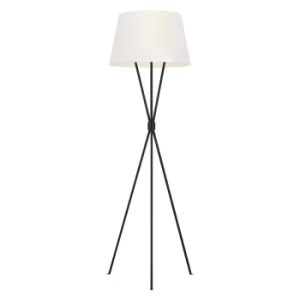 Image of Penny 1 Light Floor Lamp, Aged Iron, E27