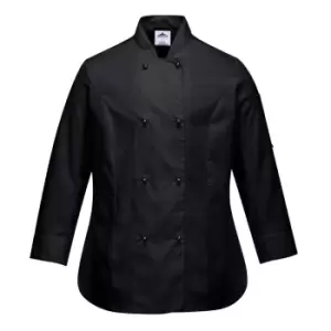Image of Portwest Ladies Rachel Chefs Jacket Black S