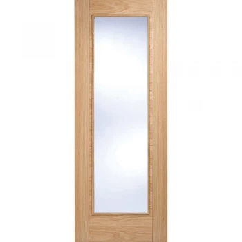Image of LPD Vancouver Fully Finished Oak Pattern 10 Clear Glazed Internal Door - 1981mm x 838mm (78 inch x 33 inch)