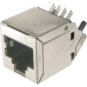 Image of ASSMANN WSW AMJ 188 30101 CAT6 Modular Socket RJ45 CAT 6 8 RJ45 Socket horizontal mount Silver