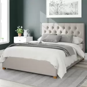Image of Aspire Olivier Linen Kingsize Ottoman Bedframe - Off White
