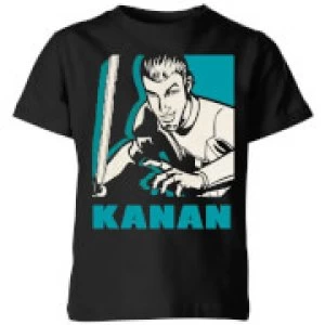 Image of Star Wars Rebels Kanan Kids T-Shirt - Black - 3-4 Years