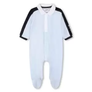 Image of Boss Logo Onesie Infant Boys - Blue