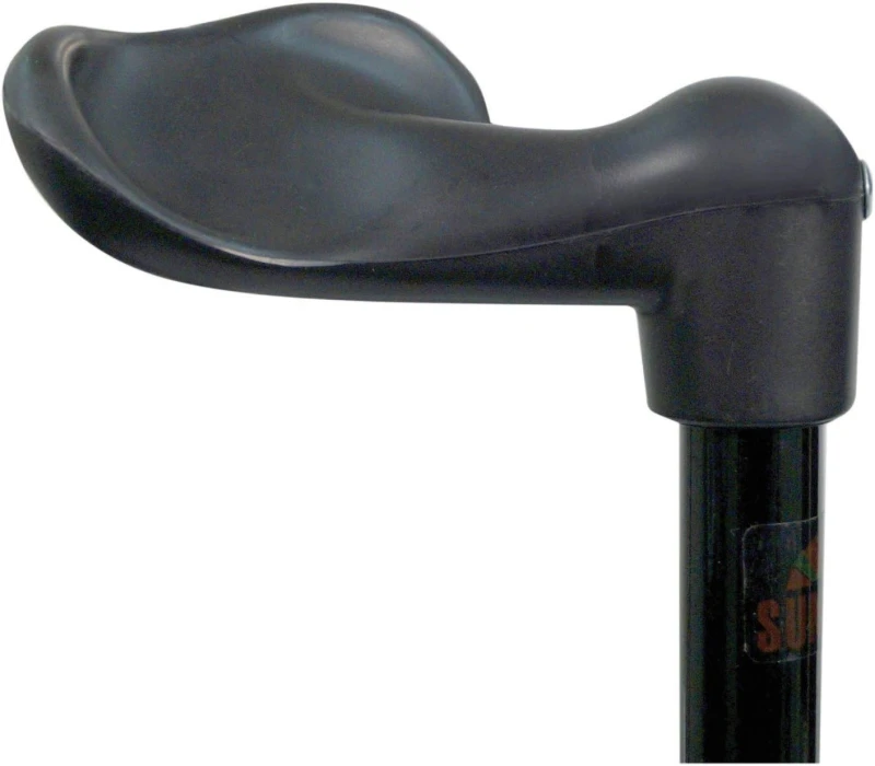 Image of Aidapt Palm Grip Ergonomic Handled Walking Stick Right Black