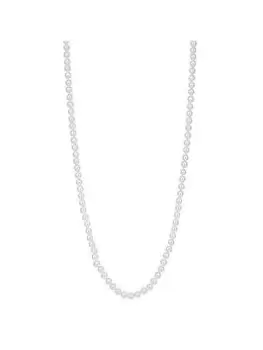 Image of Jon Richard White Pearl Long Necklace, Silver, Women