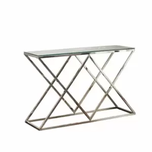 Image of Native Home & Lifestyle Pyramid Silver Console Table