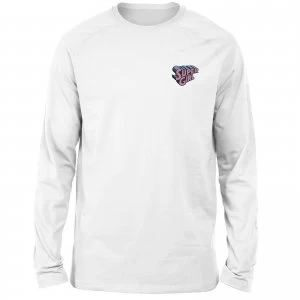 Image of DC Super Girl Embroidered Unisex Long Sleeved T-Shirt - White - S