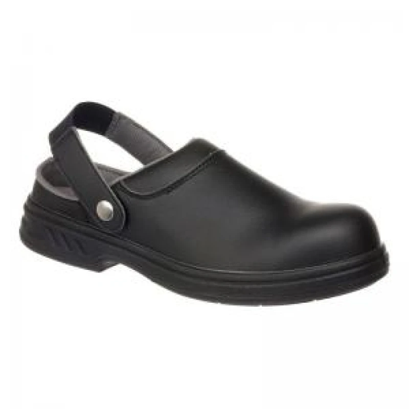 Image of Portwest Steelite SB AE WRU Clean Area Safety Clogs FW82BKR49 Colour: Black
