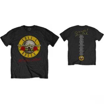 Image of Guns N' Roses - Not in this Lifetime Tour Unisex Small T-Shirt - Black