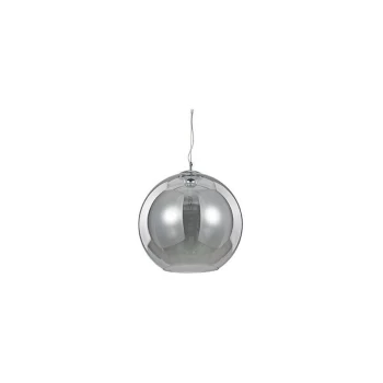 Image of Ideal Lux Lighting - Ideal Lux Nemo - 1 Light Medium Dome Ceiling Pendant Grey, Smokey, E27