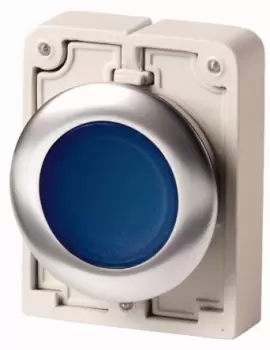 Image of Eaton Flush Blue - Momentary, M30 Series, 30mm Cutout, Round
