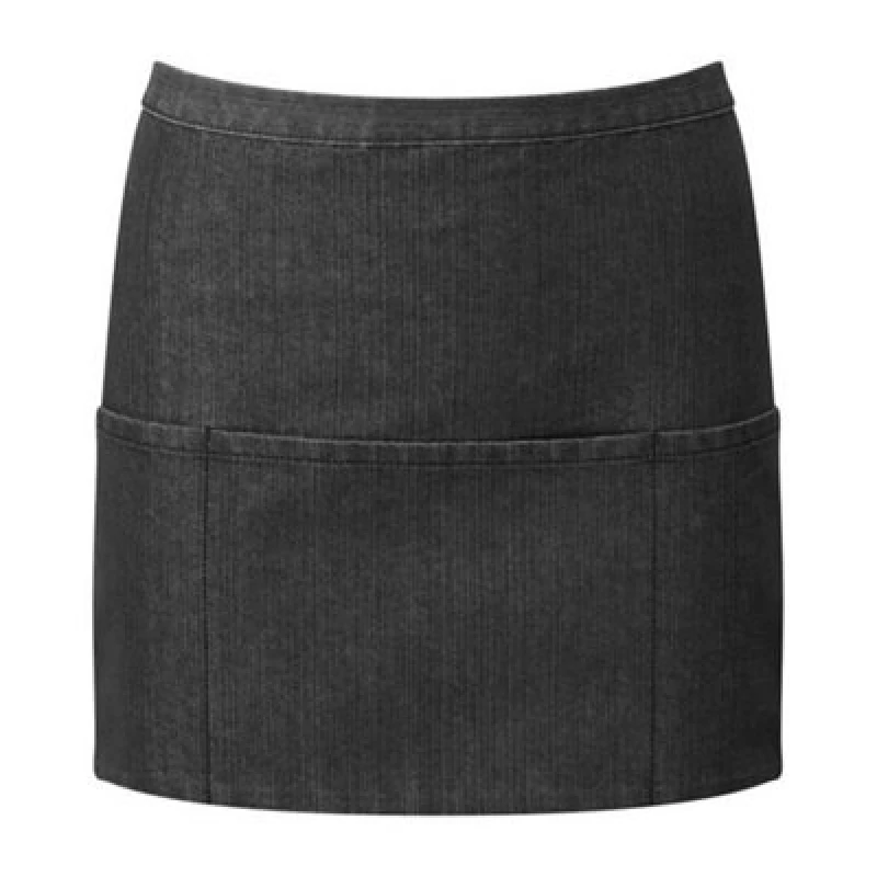 Image of Premier Premier Colours 3 Pocket Apron in True Black True Black One Size Unisex 5063238665422