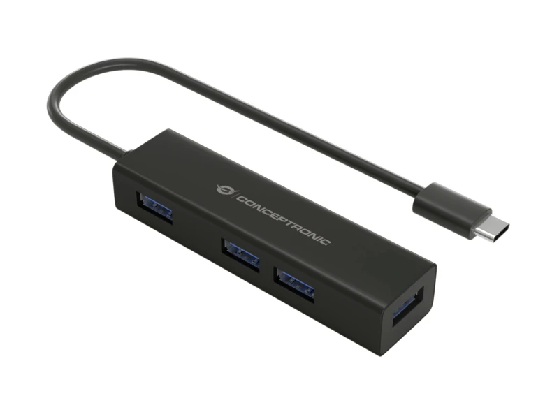 Image of Conceptronic HUBBIES USB-C to 4-Port USB 3.0 Hub