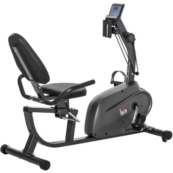 Image of Homcom - Stationary Cycling Bike Exercise Equipment w/ LCD Monitor & Pad Holder