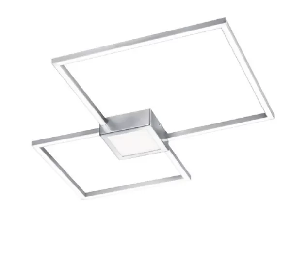 Image of Hydra Modern 28W LED Semi Flush Light Nickel Matt 3000K