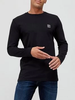 Image of Hugo Boss Tacks Chest Logo Long Sleeve T-Shirt Black Size 3XL Men
