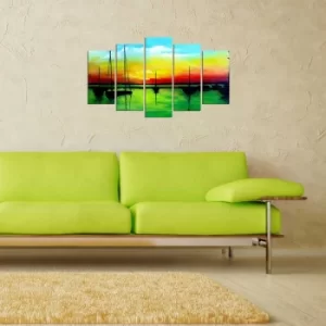 Image of 5PMX-130 Multicolor Decorative MDF Painting (5 Pieces)