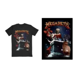 Image of Megadeth - Santa Vic Chimney Unisex Medium T-Shirt - Black