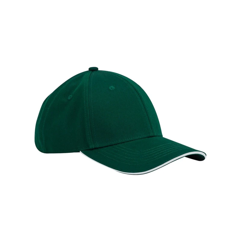 Image of Beechfield Beechfield Men Classic 6 Panel Cotton Cap in Bottle Green Bottle Green One Size Male 5063527162373
