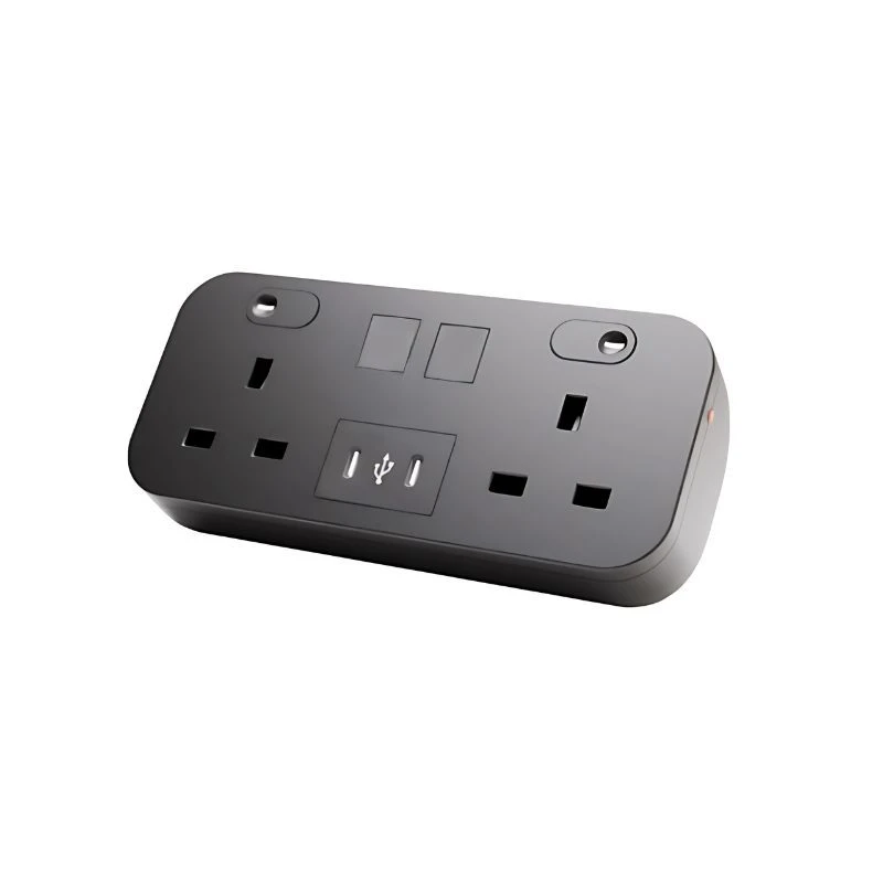 Image of POWERDATA BLACK DESKTOP 2X POWER. 2X MS - DUAL USB C CHARGER - 65W