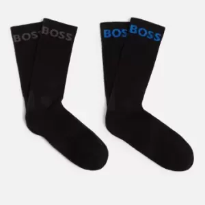 Image of BOSS Bodywear Two-Pack Cotton-Blend Socks - UK 4-9