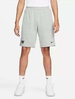 Image of Nike NSW Repeat Tape French Terry Shorts - Dark Grey Size M Men