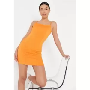 Image of Missguided Bodycon Mini Dress Slim Strap - Orange
