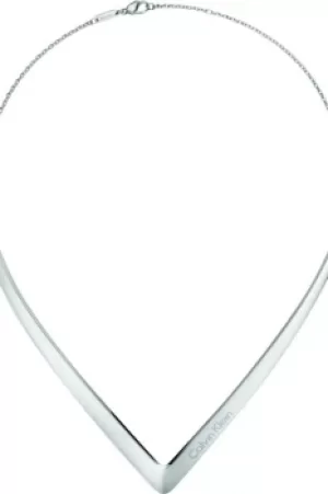Image of Ladies Calvin Klein Stainless Steel Outline Choker Necklace KJ6VMJ000100