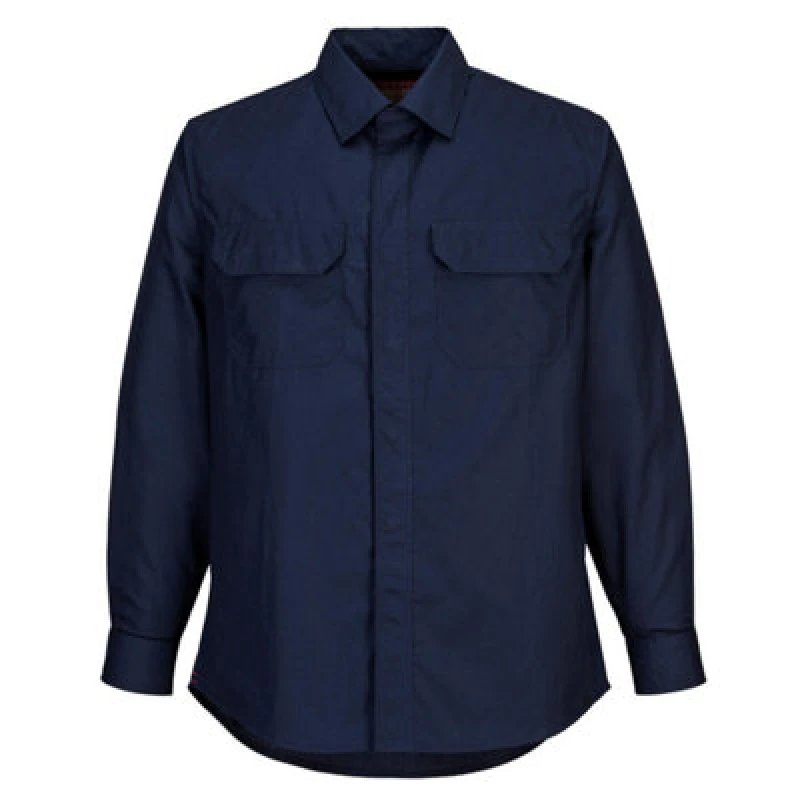 Image of Biz Flame Plus Chemical Shirt FR69NARXXL Colour: Navy