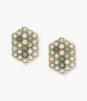 Image of Fossil Women Val Holiday Sparkles Black Mother-of-Pearl Stud Earring