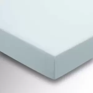 Image of Helena Springfield Percale Super Kingsize (36cm Deep) Fitted Sheet, Duck Egg