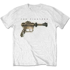 Image of Foo Fighters - Ray Gun Unisex Medium T-Shirt - White