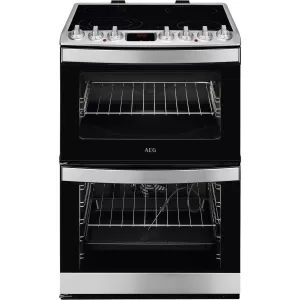 Image of AEG CCB6760ACM Double Oven Ceramic Hob Electric Cooker