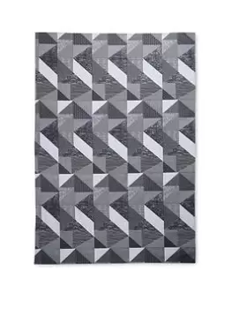 Image of Catherine Lansfield Larrson Geo Grey Tablecloth