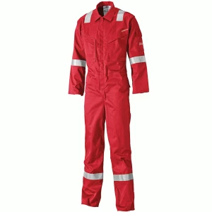 Image of Dickies Mens Lightweight Pyrovatex Flame Retardant Overall Red 40" 31"