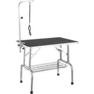 Image of Tectake Dog Grooming Table with Arm and Basket