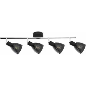 Image of Keter Fog Ceiling Spotlight Bar Black, 64cm, 4x E14