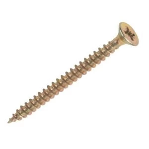 Image of Goldscrew Yellow zinc plated Carbon Steel Woodscrews Dia3mm L12mm Pack of 200