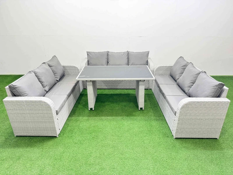 Image of Fimous Patio Garden Furniture Sets with Light Grey Light Grey Unisex