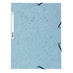 Image of Exacompta Elasticated 3 Flap Folder A4, 400gsm, Turtle Dove Grey, Pack of 25
