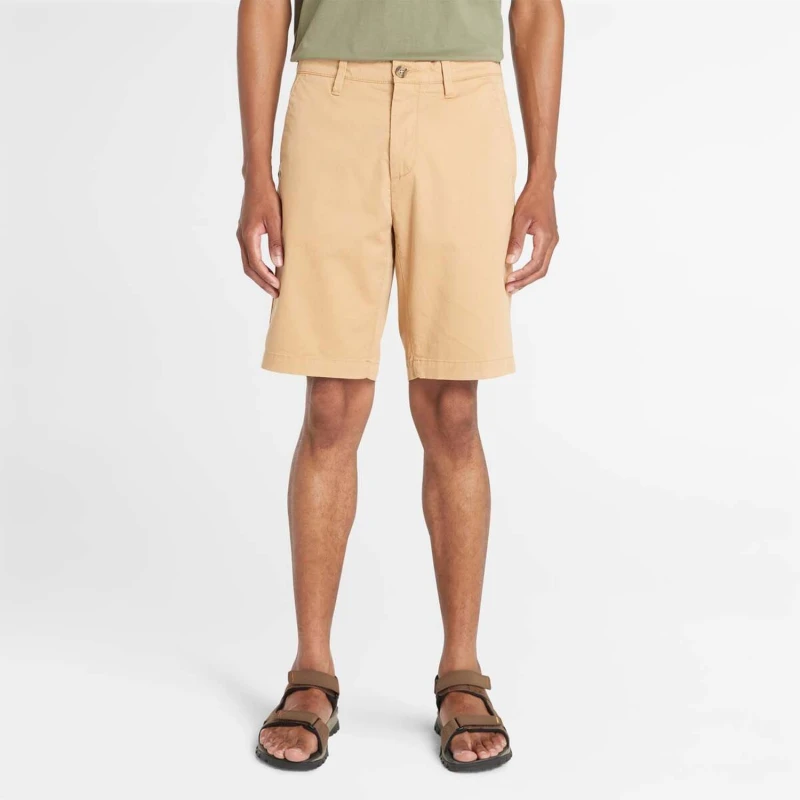 Image of Timberland Topsfield Twill Chino Shorts Wheat male 40 inch