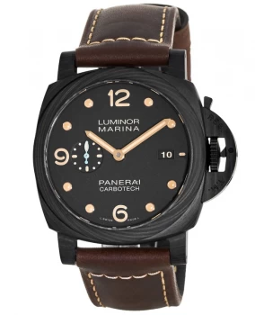 Image of Panerai Luminor 3 Days Carbotech 44mm Automatic Mens Watch PAM00661 PAM00661