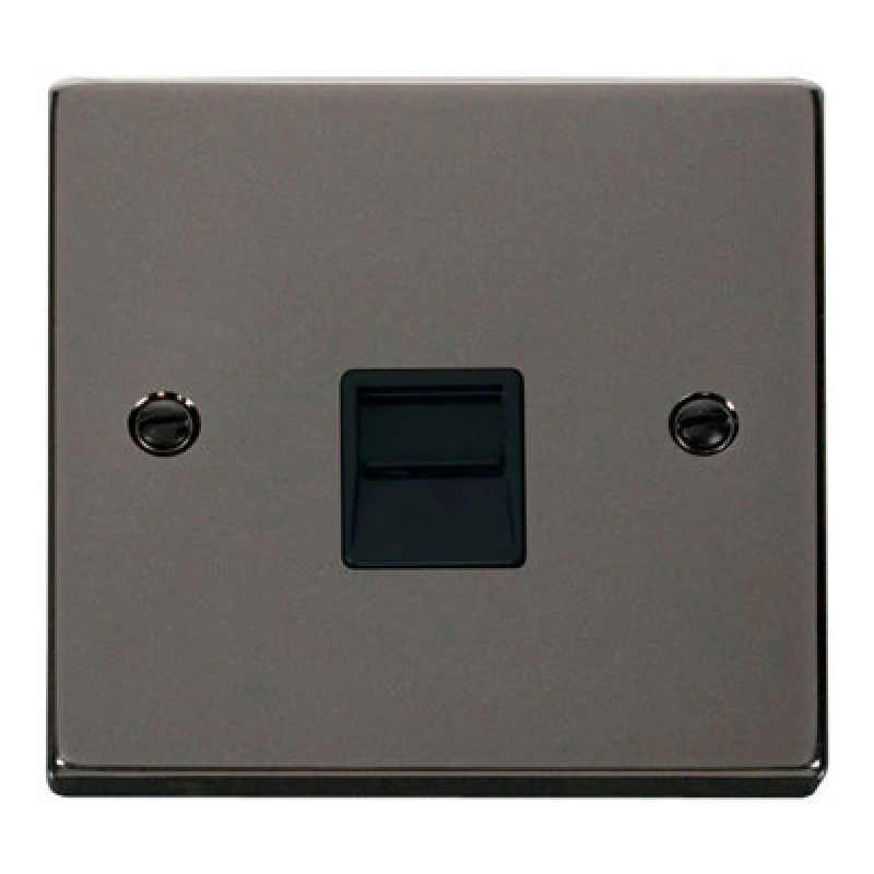 Image of SE Home Black Nickel Secondary Telephone Single Socket Black